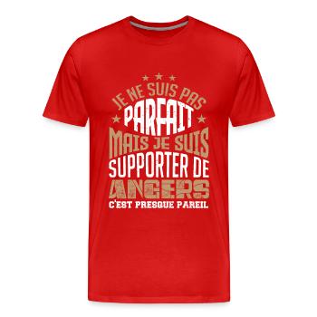 supporteur de Angers - T-shirt bio Premium Homme - rouge - Devant - Damien (186cm)