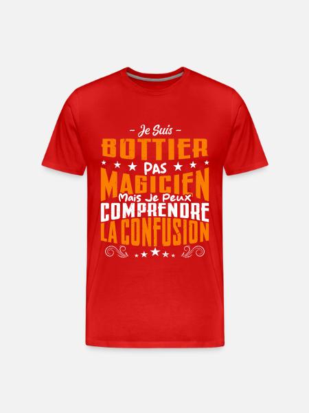Je Suis Bottier Pas Magicien - T-shirt bio Premium Homme - rouge