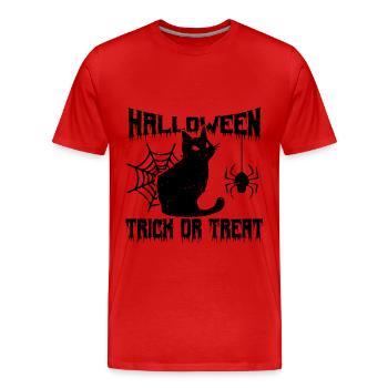 halloween | trick or treat - T-shirt bio Premium Homme - rouge - Devant - Damien (186cm)