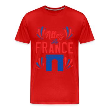 Allez La France - T-shirt bio Premium Homme - rouge - Devant - Damien (186cm)