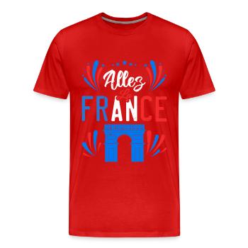 Allez La France - T-shirt bio Premium Homme - rouge - Devant - Damien (186cm)