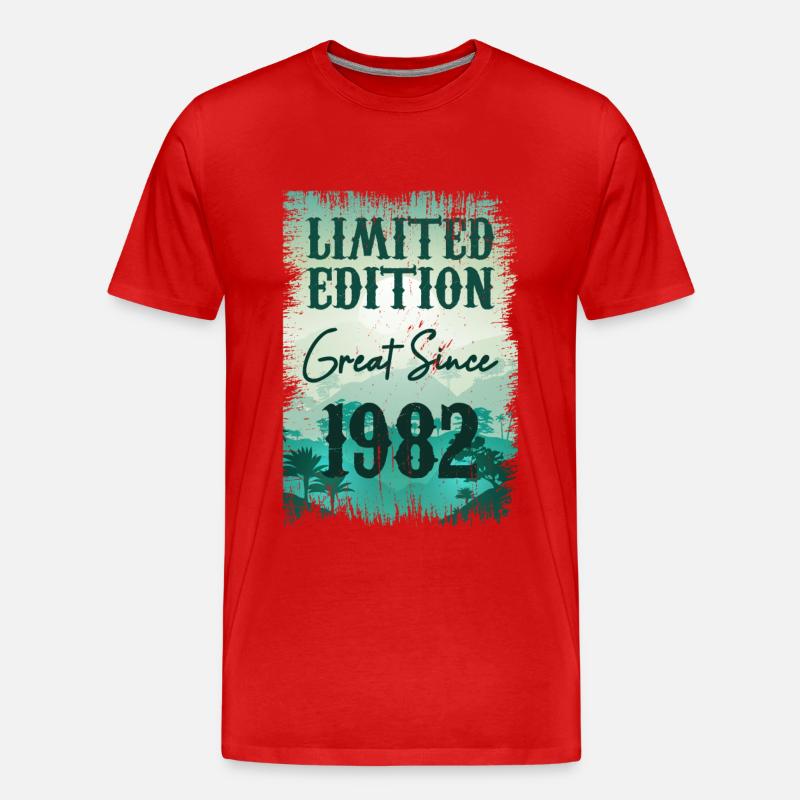 Einzigartig seit 1982 - Männer Premium Bio T-Shirt - Rot