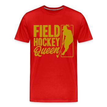 Feldhockey Mannschaftssport Feldhockey Spiel Gesch - Männer Premium Bio T-Shirt - Rot - Vorne - Damien (186cm)
