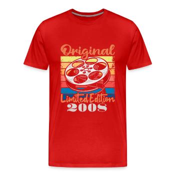 Original limited edition of 2008 - Men's Premium Organic T-Shirt - red - Front - Damien (186cm)