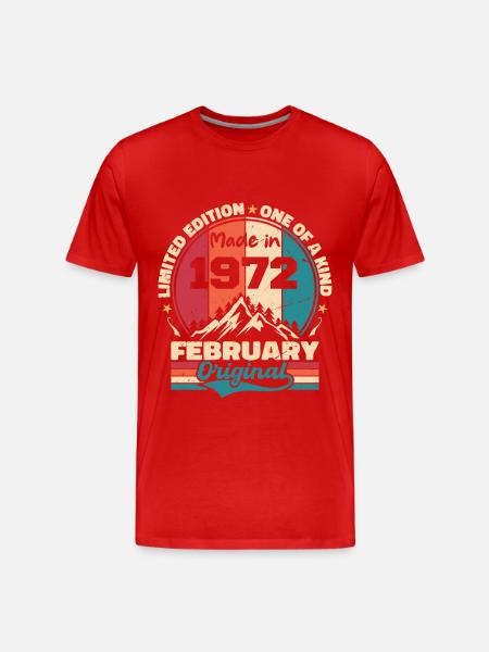 Living legend since February 1972 - Men's Premium Organic T-Shirt - red