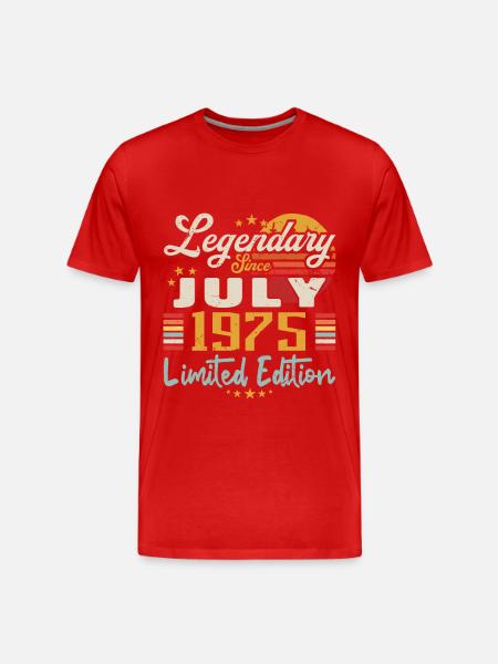 July 1975 Anniversary - Limited Edition | 1975 - Men's Premium Organic T-Shirt - red