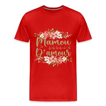 Mamou D'amour - T-shirt bio Premium Homme - rouge - Devant - Damien (186cm)