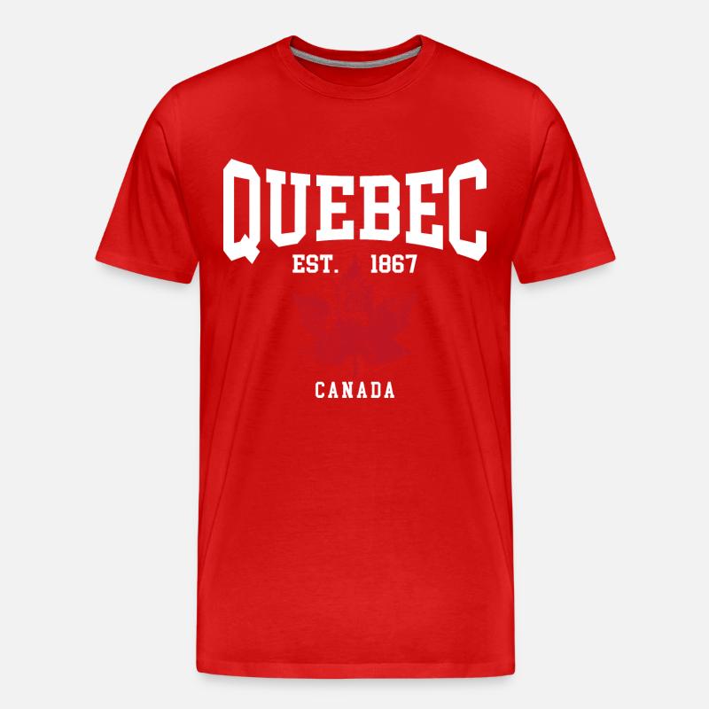 Quebec - Männer Premium Bio T-Shirt - Rot