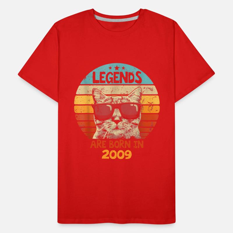 Die Legenden wurden 2009 geboren Jubiläumsgeschenk Männer Premium Bio T-Shirt
