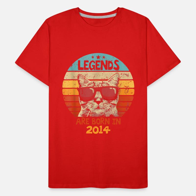 Die Legenden wurden 2014 geboren Jubiläumsgeschenk Männer Premium Bio T-Shirt