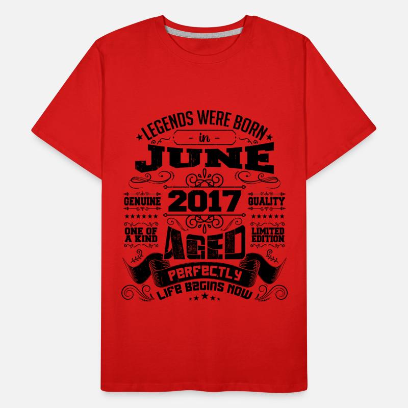 2017 Juni Jubiläum 2017 Juni | geboren im Juni 2017 Männer Premium Bio T-Shirt