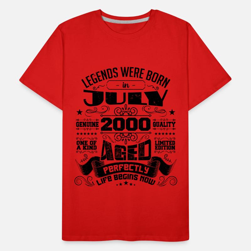2000 Juli Geburtstagsgeschenk Juli 2000 Männer Premium Bio T-Shirt
