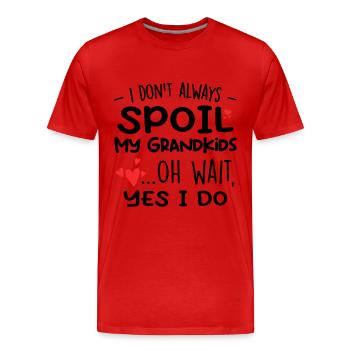 I Don't Always Spoil Grandkids Funny Grandma Tees - T-shirt bio Premium Homme - rouge - Devant - Damien (186cm)
