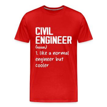 Civil Engineer Civil Engineer Building Engineer - Men's Premium Organic T-Shirt - red - Front - Damien (186cm)