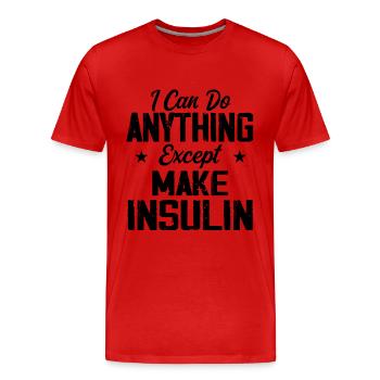 Ich kann alles tun, außer Diabetiker-Insulin herstellen - Männer Premium Bio T-Shirt - Rot - Vorne - Damien (186cm)