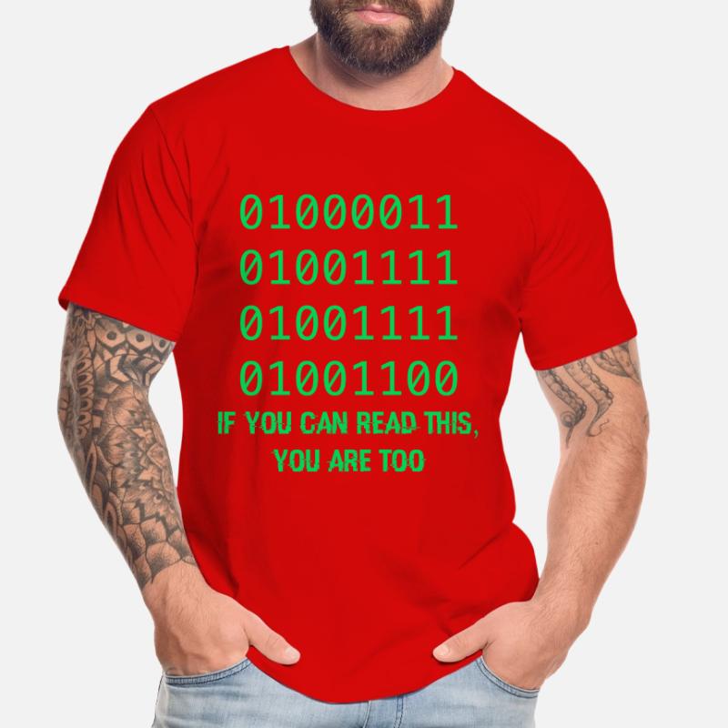 Computer Binary Code Developers Gift Men's Premium Organic T-Shirt