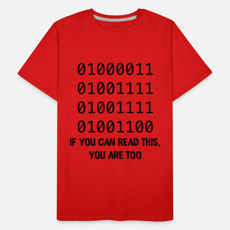 Cadeau Développeurs De Code Binaire Informatique T-shirt bio Premium Homme
