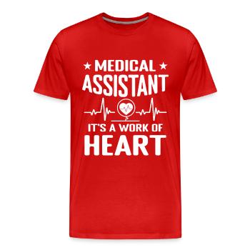 Medizinische Assistentin Herzmedizin Geschenk - Männer Premium Bio T-Shirt - Rot - Vorne - Damien (186cm)