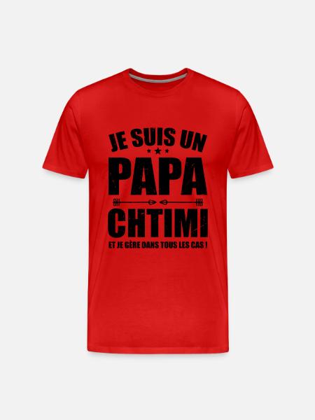 Papa CHTIMI - T-shirt bio Premium Homme - rouge