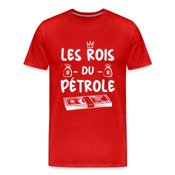 Pétrole - Les Rois Du Pétrole - T-shirt bio Premium Homme - rouge - Devant - Damien (186cm)