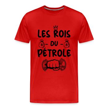 Pétrole - Les Rois Du Pétrole - T-shirt bio Premium Homme - rouge - Devant - Damien (186cm)