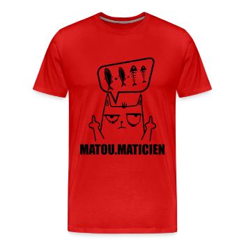 Mathématiques, Mathématicien, Fan de Math - T-shirt bio Premium Homme - rouge - Devant - Damien (186cm)