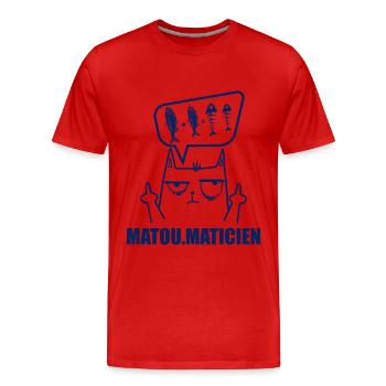 Mathématiques, Mathématicien, Fan de Math - T-shirt bio Premium Homme - rouge - Devant - Damien (186cm)