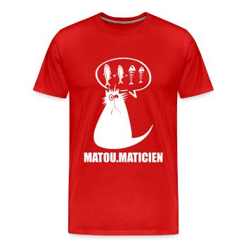 mathématiques, mathématicien, fan de math - T-shirt bio Premium Homme - rouge - Devant - Damien (186cm)