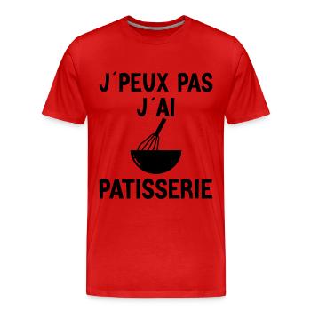 Pâtisserie - Pâtissier - Meilleur Pâtissier - T-shirt bio Premium Homme - rouge - Devant - Damien (186cm)
