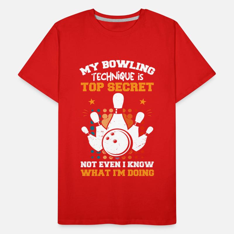 Bowling-Team Bowlingkugel entwirft Bowling-Tees Männer Premium Bio T-Shirt