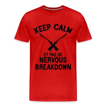 Les Tontons Flingueurs - Film Culte - T-shirt bio Premium Homme - rouge - Devant - Damien (186cm)