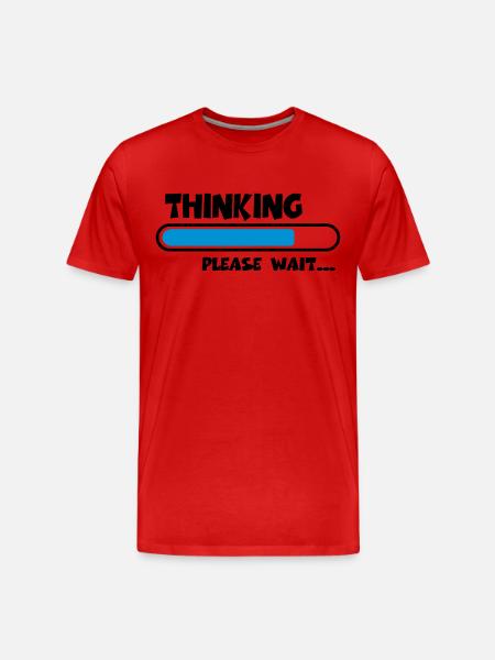 Thinking….please wait... - T-shirt bio Premium Homme - rouge