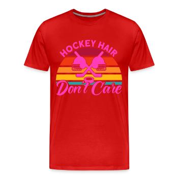 Hockey sur gazon Hockey sur gazon Salles de hockey sur gazon Gesc - T-shirt bio Premium Homme - rouge - Devant - Damien (186cm)