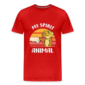 Bearded Dragons Reptiles Pets Reptile - Men's Premium Organic T-Shirt - red - Front - Damien (186cm)