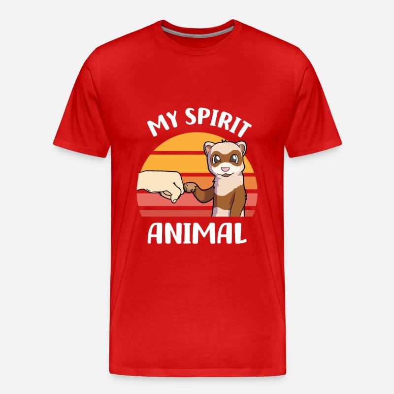 Frettchen - Männer Premium Bio T-Shirt - Rot