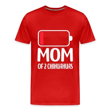 Chihuahua - T-shirt bio Premium Homme - rouge - Devant - Damien (186cm)