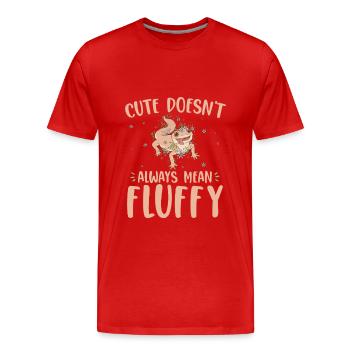 Gecko - Männer Premium Bio T-Shirt - Rot - Vorne - Damien (186cm)