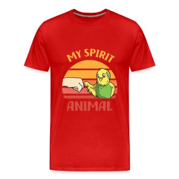 Wellensittich - Männer Premium Bio T-Shirt - Rot - Vorne - Damien (186cm)