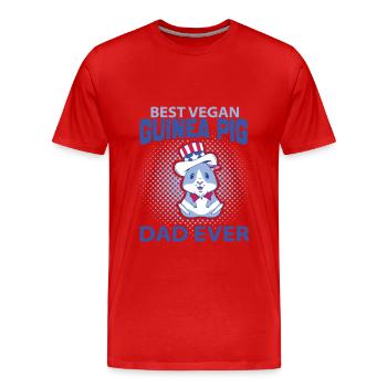 Guinea pig - Men's Premium Organic T-Shirt - red - Front - Damien (186cm)