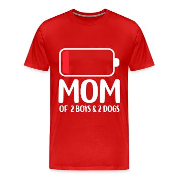 Canine - Men's Premium Organic T-Shirt - red - Front - Damien (186cm)