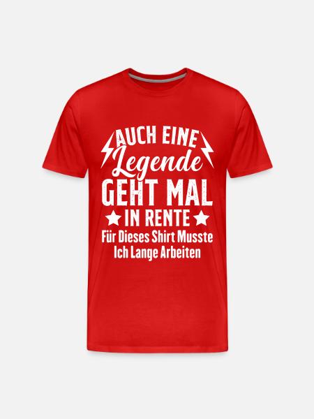 A Legend Retires Funny Pensioner - Men's Premium Organic T-Shirt - red