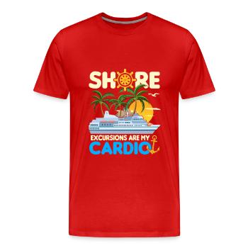 Kreuzfahrt Schiff | Kreuzfahrtreise Meer Geschenke - Männer Premium Bio T-Shirt - Rot - Vorne - Damien (186cm)