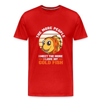 Poisson rouge - T-shirt bio Premium Homme - rouge - Devant - Damien (186cm)