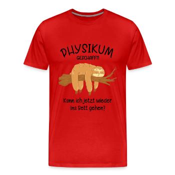 Physikum geschafft!!! Medizinstudent Universität - Männer Premium Bio T-Shirt - Rot - Vorne - Damien (186cm)