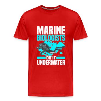 Marine biology - Men's Premium Organic T-Shirt - red - Front - Damien (186cm)