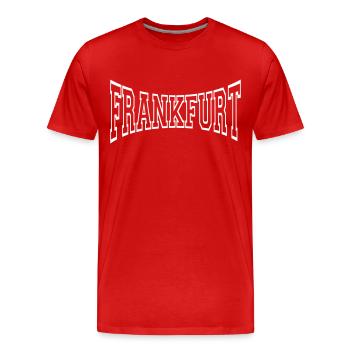 Francfort - T-shirt bio Premium Homme - rouge - Devant - Damien (186cm)