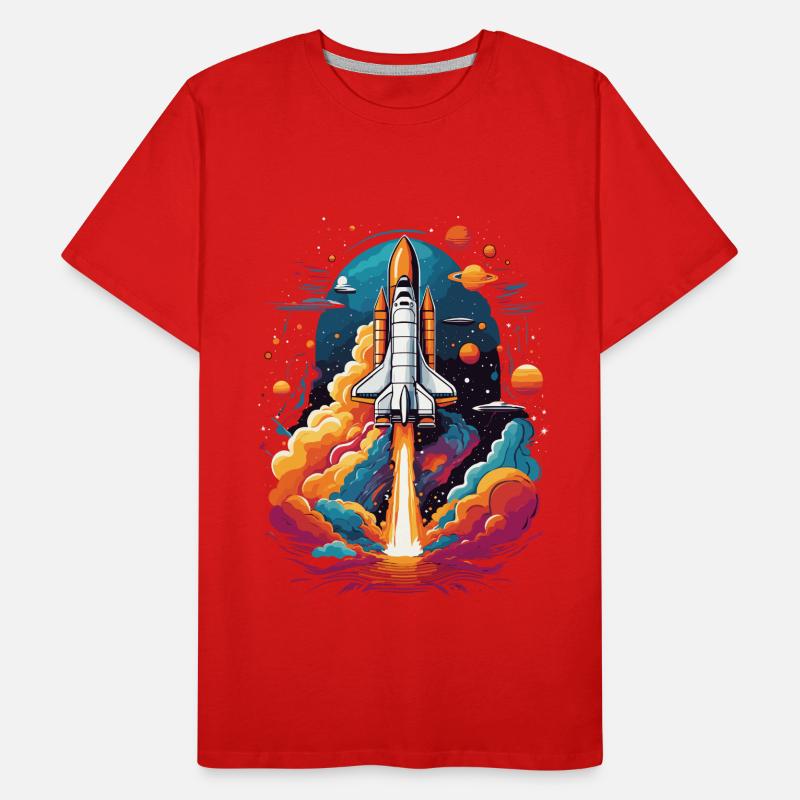 Astronaute de la navette spatiale Rocket Space Adventure T-shirt bio Premium Homme
