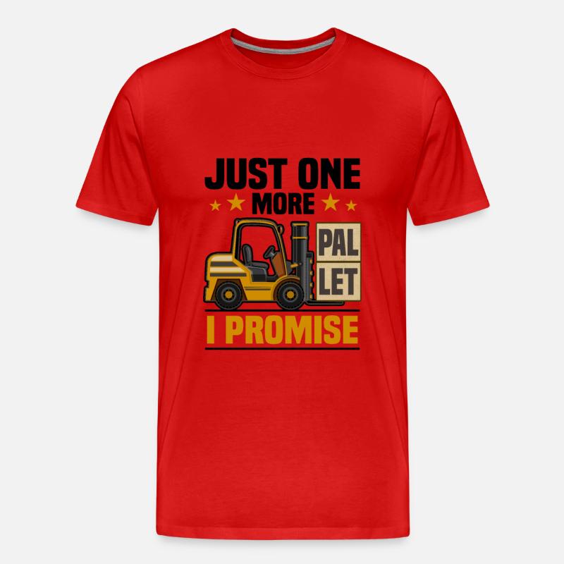 Gabelstabler Logistik | Gabelstaplerfahrer - Männer Premium Bio T-Shirt - Rot
