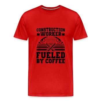 Handwerker - Männer Premium Bio T-Shirt - Rot - Vorne - Damien (186cm)