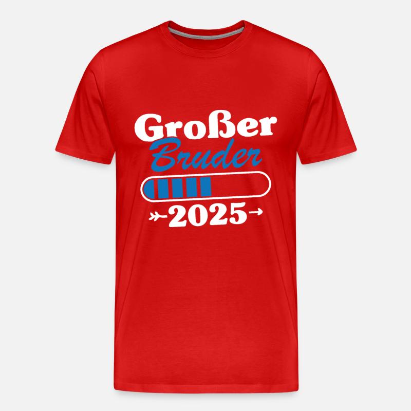 Großer Bruder Loading 2025 - Männer Premium Bio T-Shirt - Rot